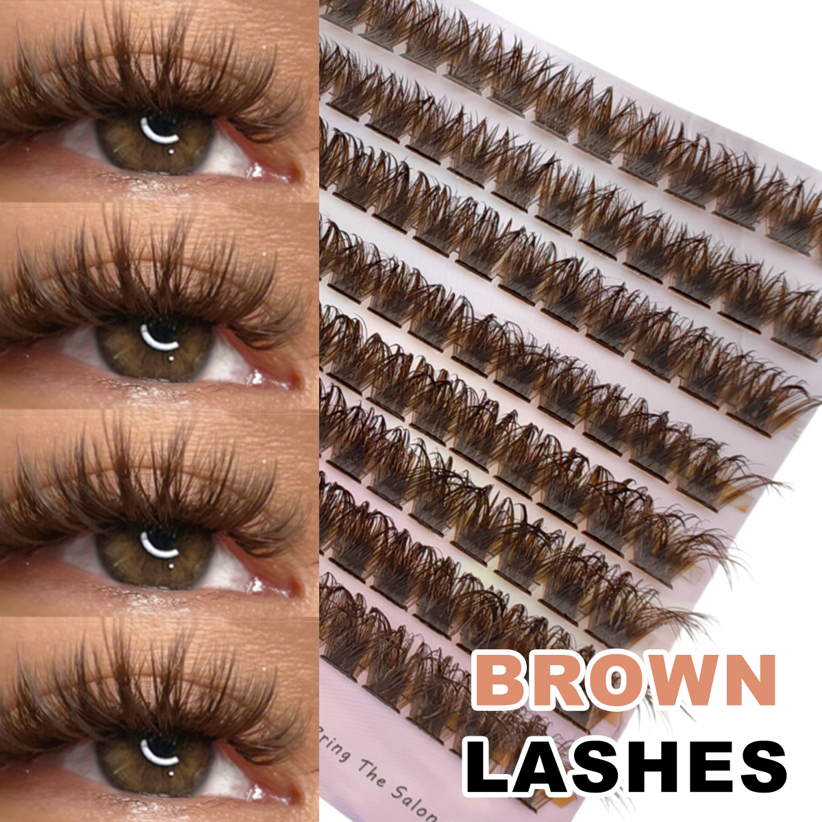 Eyelash Extension Home Service - 120 stks Natuurlijke Bruine Piekerige Lash