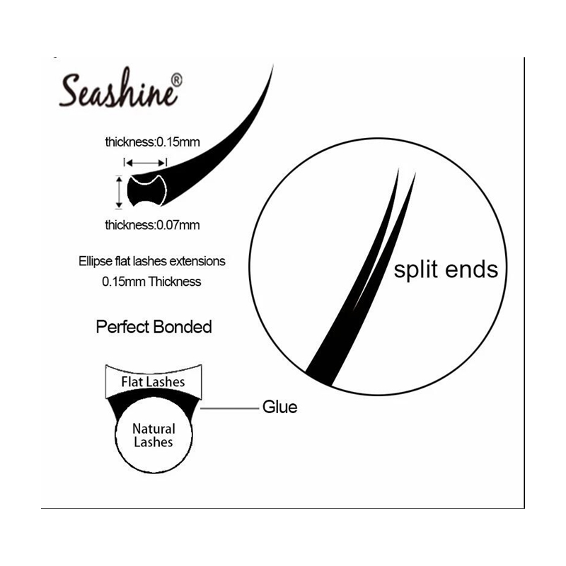 Seashine Ellips Platte Wimpers - Eyelash Extension C Curl recensie en prijs
